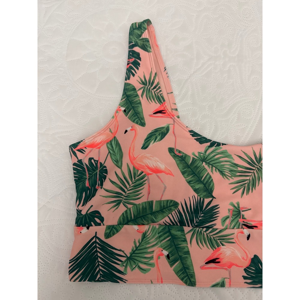 NWT Old Navy Classic Scoop Pink Flamingo Swim Top Size XXL - Picture 2 of 9
